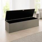Coral Buttoned Upholstered Ottoman Storage Box