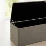 Coral Buttoned Upholstered Ottoman Storage Box