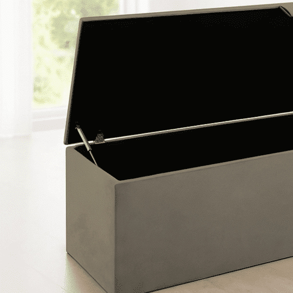 Coral Buttoned Upholstered Ottoman Storage Box