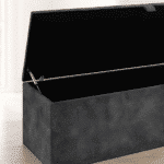 Serendipity Velvet Pleated Ottoman Storage Box