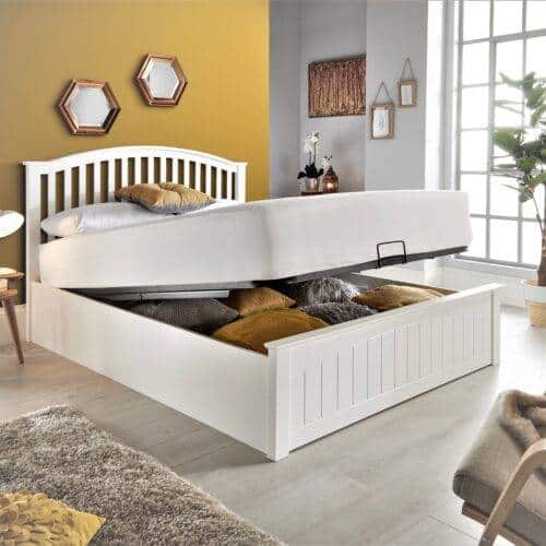 Holden White Wooden Ottoman Bed