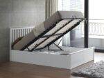 Axton White Wooden Ottoman Bed