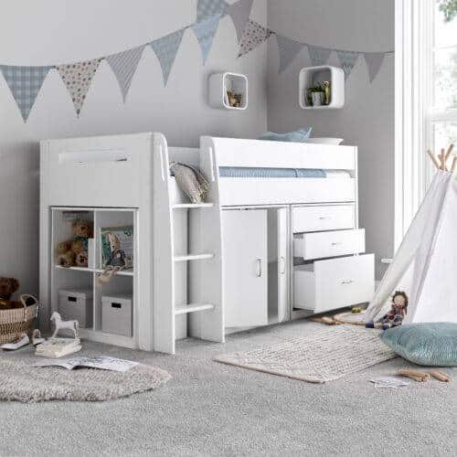 Skylar White Storage Mid Sleeper