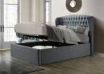 Arden Grey Velvet Ottoman Bed