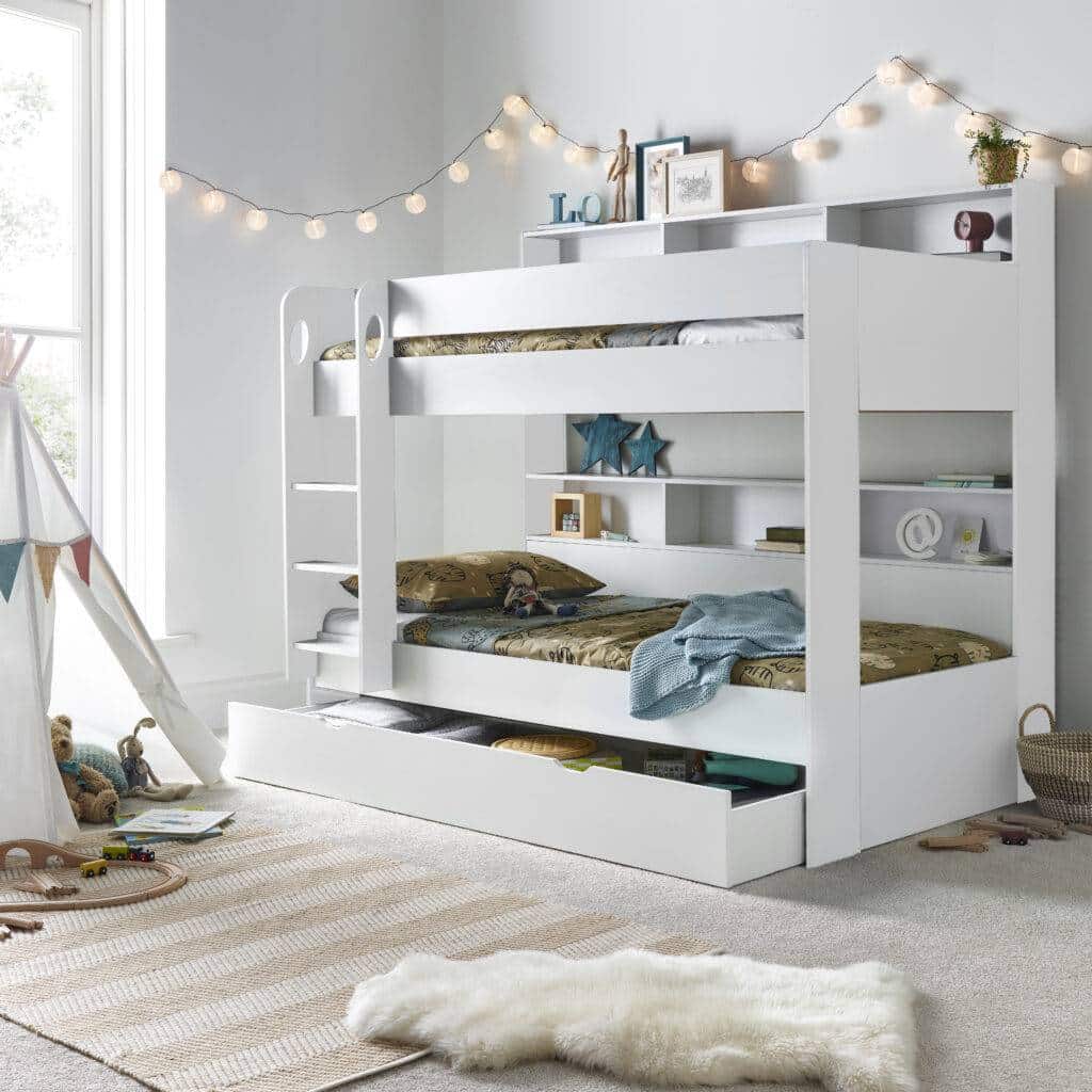 White Storage Bunk Bed
