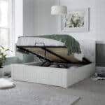 Soren White Wooden Ottoman Bed
