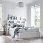 Monaco White Wooden Ottoman Storage Double Bed (Up-Lift)