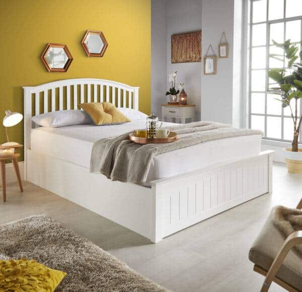 Holden White Wooden Ottoman Bed