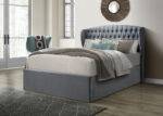 Arden Grey Velvet Ottoman Bed