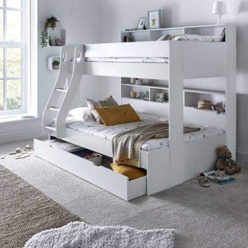 Mason White Storage Triple Sleeper Bunk Bed