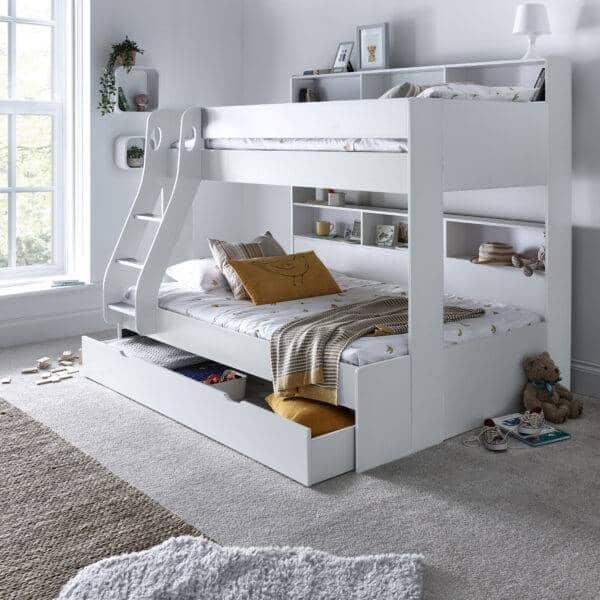 Mason White Storage Triple Sleeper Bunk Bed