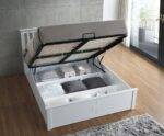 Axton White Wooden Ottoman Bed