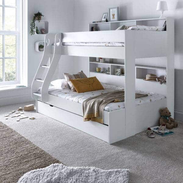 Mason White Storage Triple Sleeper Bunk Bed