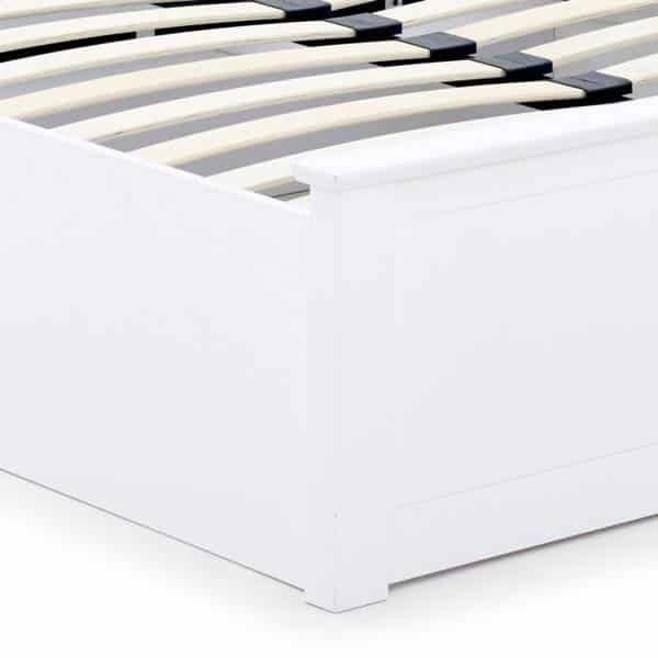 Axton White Wooden Ottoman Bed