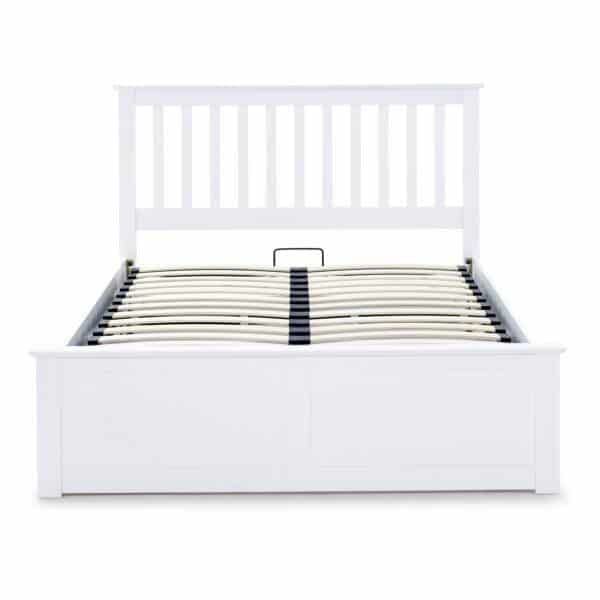 Axton White Wooden Ottoman Bed