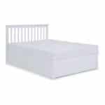 Axton White Wooden Ottoman Bed