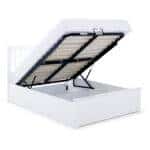 Axton White Wooden Ottoman Bed