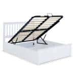 Axton White Wooden Ottoman Bed