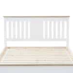 Aurora White Wooden Bed