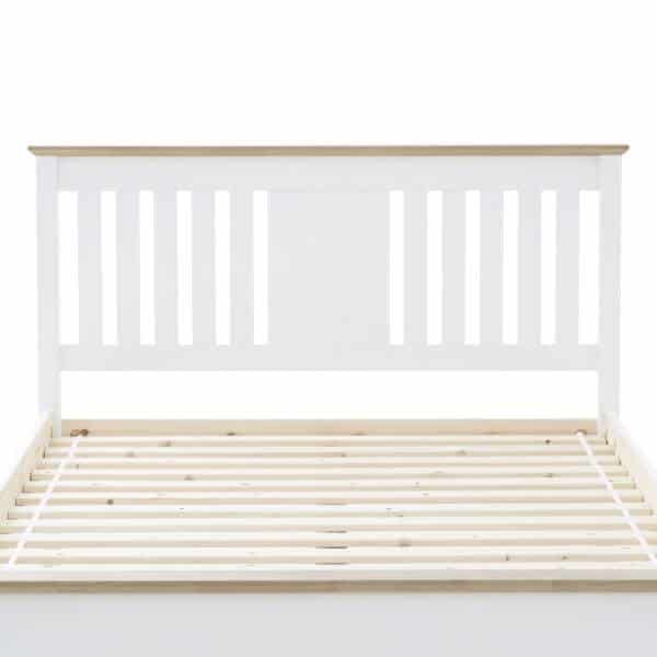 Aurora White Wooden Bed