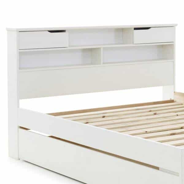 Elliot White Wooden Bed