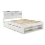 Elliot White Wooden Bed