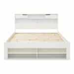 Elliot White Wooden Bed