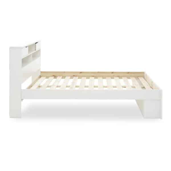 Elliot White Wooden Bed