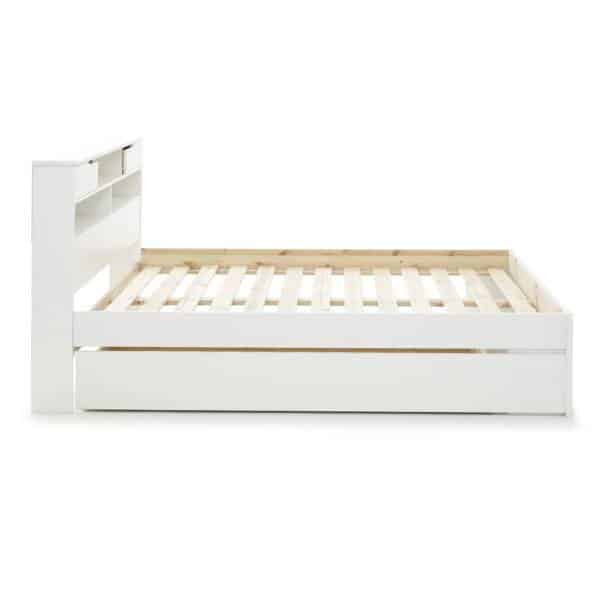 Elliot White Wooden Bed