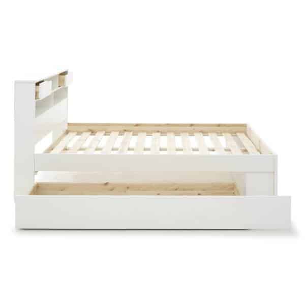 Elliot White Wooden Bed