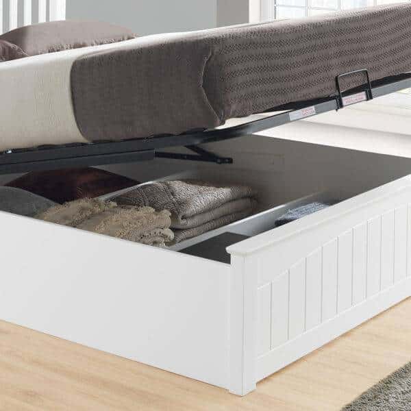 Holden White Wooden Ottoman Bed