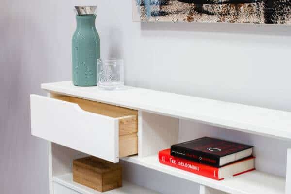 Elliot White Wooden Bed