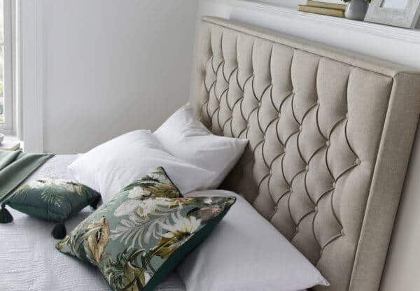 Rylan Oatmeal Fabric Ottoman Bed
