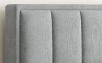 Nolan Grey Velvet Ottoman Bed