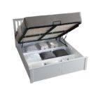 Axton White Wooden Ottoman Bed