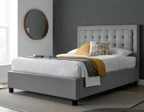 Sawyer Grey Fabric Ottoman Bed
