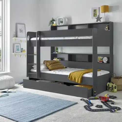 Mason Onyx Grey Storage Triple Sleeper Bunk Bed