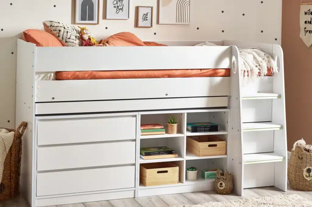 mid sleeper bed with desks