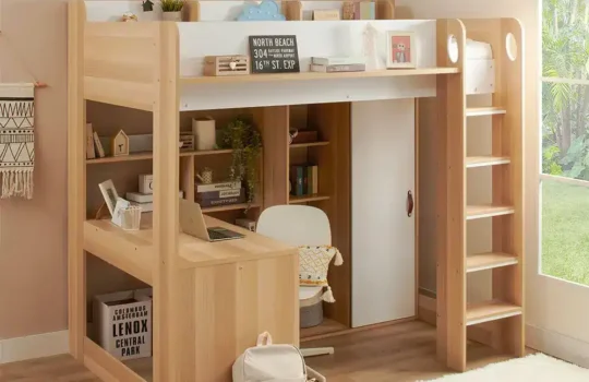 mid sleeper bed with desks